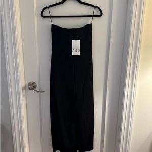 Zara Black Strapless Dress NWT